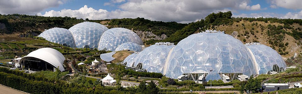 The Eden Project biomes in Cornwall