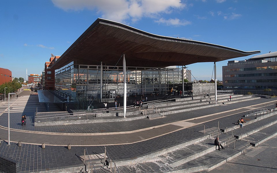 The Senedd building in Cardiff
